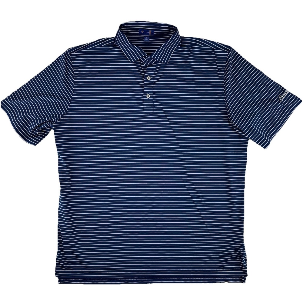 Stitch Golf Polo Shirt Mens XL Blue‎ Striped Ansley Golf Club